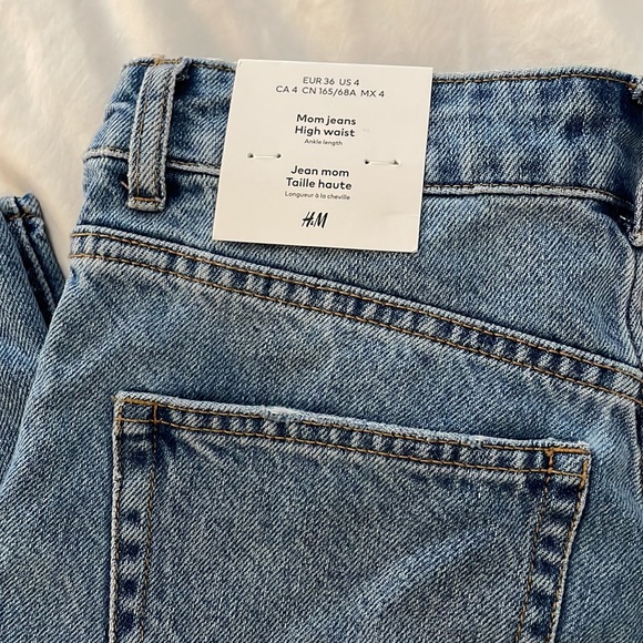 H&M Mom jeans high waisted size 4 new with tags - Picture 9 of 11